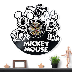Mickey Mouse Vinyl Wall Clock Art Home Decor Gift for Birthday Holiday Christmas