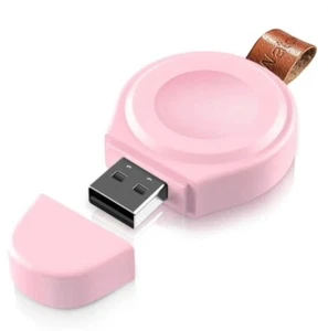Apple Watch Series 7/6/5/4/3/2/1 Przenośna bezprzewodowa ładowarka USB Klucz iWatch Różowy - Zdjęcie 1 z 1