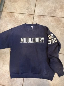Vintage Rare Middlebury College Russell Crewneck Sweat Shirt Sweater Gr. L - Bild 1 von 3