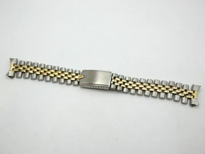 Rolex 20mm 14K Gold & Stainless Steel USA Oval Link Bracelet for 1601 36mm #BI1 - Picture 1 of 6