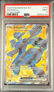 2025 POKÉMON BLACK BOLT EN ZEKROM ex ULTRA RARE #158 MINT 💎 PSA 9 - Picture 1 of 6