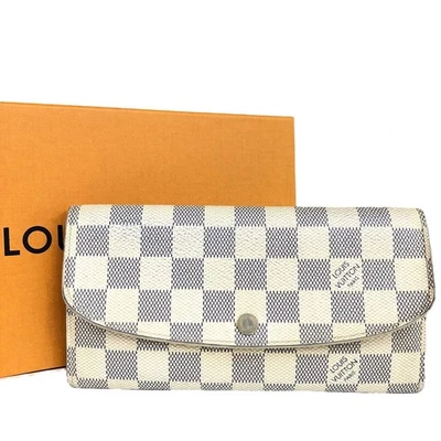 Auténtica cartera larga Louis Vuitton Emilie Damier Azur N63546 TA4188 Foto 1 de 4