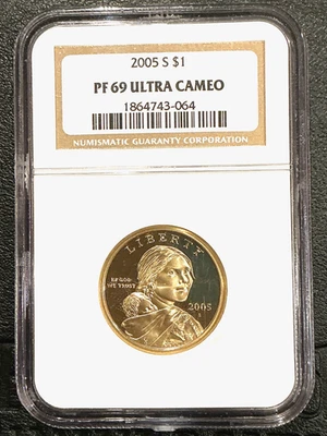 2005-S Sacagawea Dollar Proof NGC PF 69 Ultra Cameo US Mint $1 Coin - Image 1 of 4