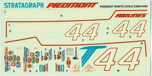 Calcomanía Nascar #44 Piedmont 1984 Terry Labonte 1/24 - Imagen 1 de 2