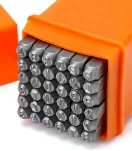 ® 36 Pezzi Punzoni Numeri E Lettere per Intaglio Fai Da Te Goffratura Su Metallo - Foto 1 di 12