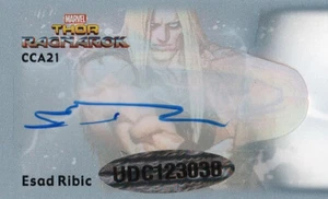 2018 Marvel Thor Ragnarok Auto Esad Ribic Mini Acetate Karta z autografem z CoA - Zdjęcie 1 z 4