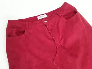 Long Corduroy/Cord Skirt - Deep Red - Picture 1 of 7