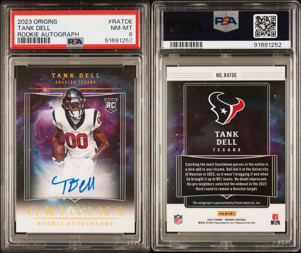 2023 Panini Origins - Rookie Autographs #RATDE Tank Dell (AU, RC) - Image 1 of 1