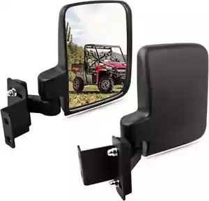 2015-2023 Polaris Side Mirrors Ranger UNIGT UVT Adjustable Easy To Fit Mirrors - Picture 1 of 7