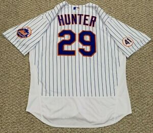 HUNTER size 52 2021 New York Mets game used jersey issued home white 41 MLB HOLO