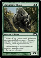 1x Stampeding Rhino - Foil MTG Magic 2010 (M10) NM Magic Foil