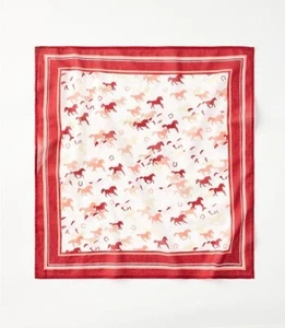 Ann Taylor LOFT Horse Bandana ~ Whisper White ~ One-size ~ 20" x 20" ~ NWT - Picture 1 of 1
