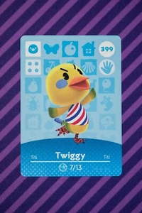 Twiggy #399 - Series 4 (NA/US) - Animal Crossing Amiibo Card - Never Scanned - Picture 1 of 2