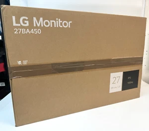 LG 27BA450 27" Full HD IPS LED Monitor, 1920 x 1080 - BRAND NEW - BOXED - Picture 1 of 4