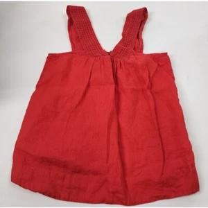 J Crew Burnt Orange Linen Comfy Tank Top Size 6 J.Crew Small Summer  Casual  - Picture 1 of 13