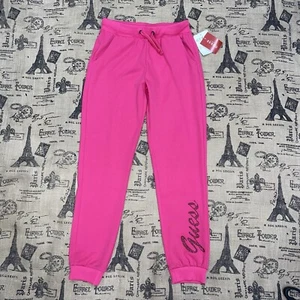 Guess Los Angeles NWT! Jaime Pink Punch Print Shinestone Jogger Size 10 - Picture 1 of 11