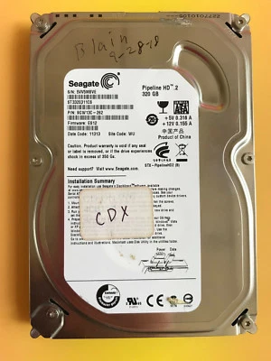 Seagate ST3320311CS 320GB, Internal, 5900 RPM, 3.5" Hard Drive, Storage, As-is - Image 1 of 3
