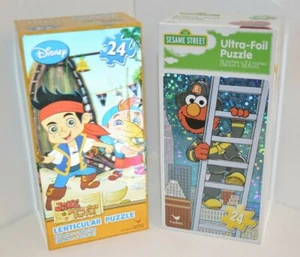 2x PUZZLE Jake Neverland PIRATEN Lentikular PUZZLE & Sesamstraße Ultra Folie - Bild 1 von 7