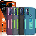 for Motorola Moto G Play (2023) Case Full Body Phone Screen Protector Kick Stand