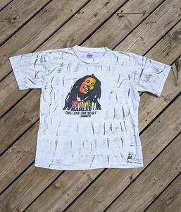 Bob Marley Jamaica Graphic Print Multicolored T Shirt Size Medium - Picture 1 of 6
