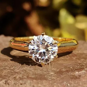2.00CT Lab Grown Diamond Halo Engagement Ring in 14K Solid Gold | IGI Certified - Picture 1 of 14