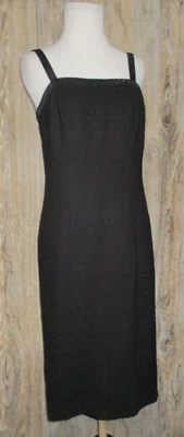Casual Corner Little Black Party Dress Sz 2 Beaded Rock Punk WhimsiGoth Y2K 90s - Image 1 of 4