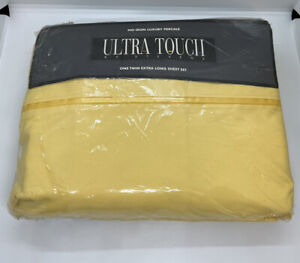 Ultra Touch By Stevens Twin Extra Long Sheet Set No Iron NOS Yellow