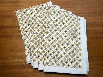 Manteles individuales de algodón estampados en bloques West Elm Soil to Studio Anita (6) amarillos Foto 1 de 4