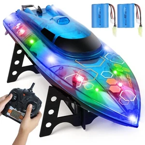 Zyerch RC Boat - Remote Control Boat with LED Light for Pools and Lakes, 2.4G... - Picture 1 of 7