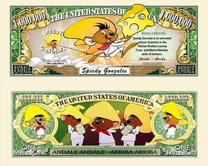 SPEEDY GONZALES BILLET MILLION DOLLAR US! Série dessin animé Looney Tunes Souris - Photo 1/1