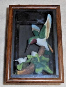 Humingbird in a Framed Glass Keepsake Box - Picture 1 of 2