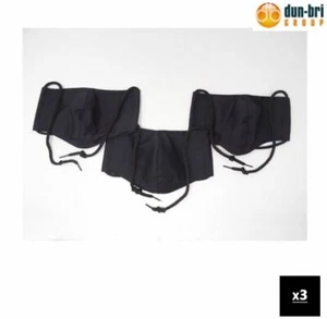 DBG Gesichtsmaske wiederverwendbar waschbar Baumwolle Mundbedeckung Bindekordel schwarz 3er Pack - Bild 1 von 3