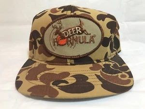 Vintage Deer Formula patch Snapback Trucker Hat Cap 70s 80s camo USA Swingster - Bild 1 von 7