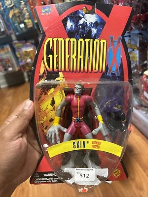 Фигурка New Generation X Skin 5 дюймов с растущими пальцами Marvel Comics Tot Biz 1995 - Изображение 1 из 4