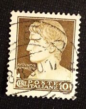 FRANCOBOLLO AUGUSTUS IMPERATORE POSTE ITALIANE CENT. 10 vintage,rare post stamp