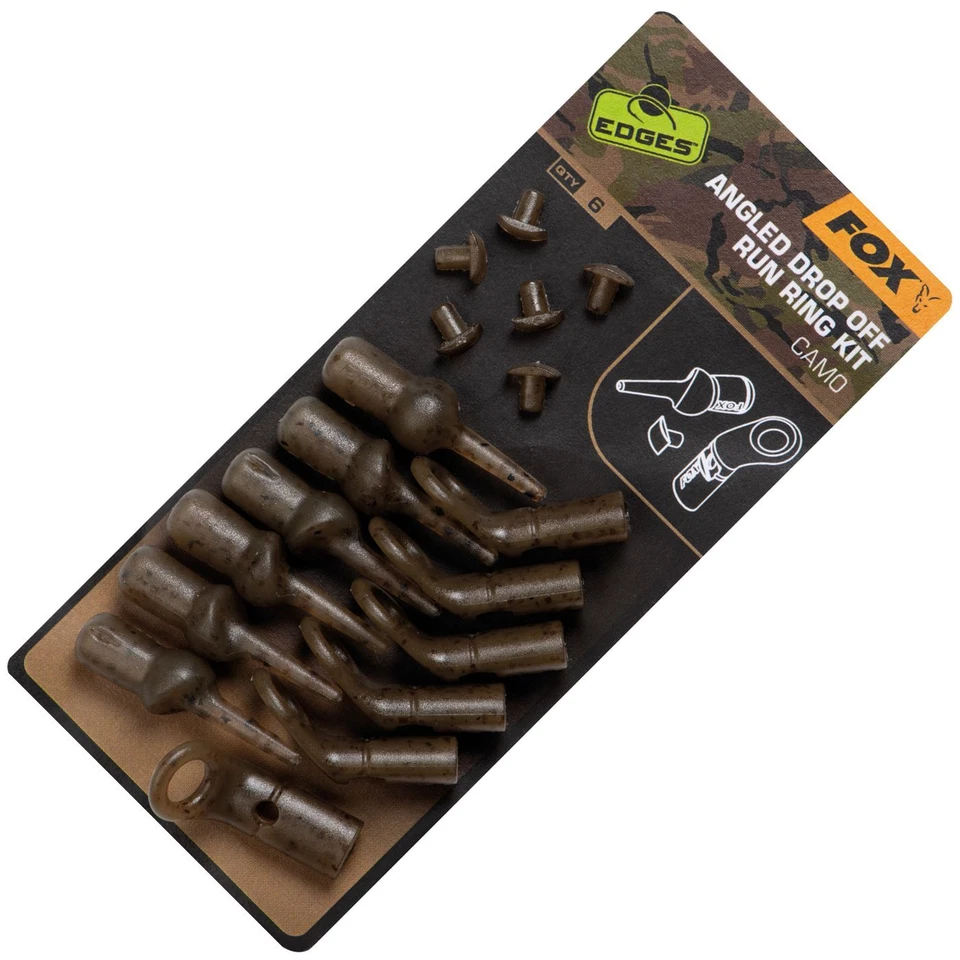 Fox Edges Camo Angled Drop off run rig kit - 6 Leadclips für Freilaufmontagen - Bild 1 von 1