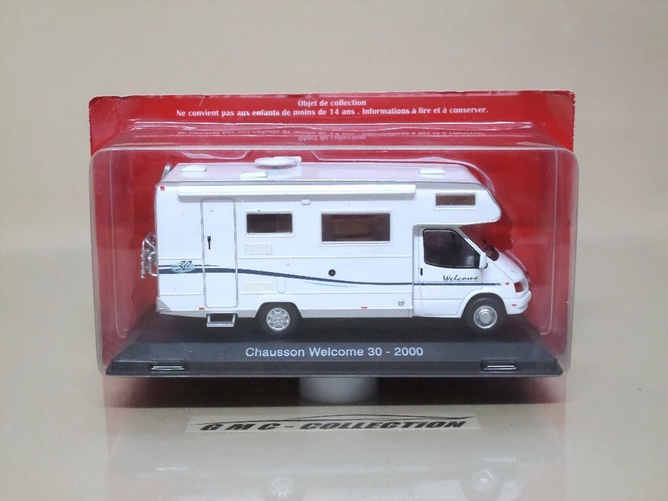 FORD TRANSiT CHAUSSON WELCOME 30 2000 CAMPER MANSARDATO CAMPiNG EDiCOLA 1/43 - Immagine 1 di 1