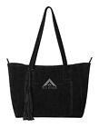 Womens Suede Real Leather Slouchy Tote Bag Daily Fashion Messenger Shoulder Bag