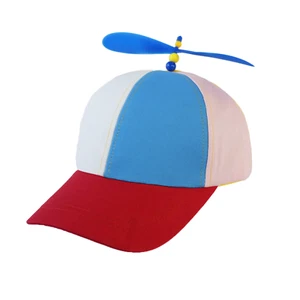 Cute Unisex Rainbow Color Helicopter Propeller Cap Hat School Boy Fancy Cap - Picture 1 of 7