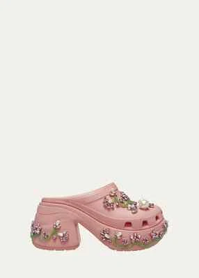 2025 Simone Rocha Crocs Sirena Sandalias Polvo Rosa Sakura EE. UU. M8/W10 Color Raro Foto 1 de 4