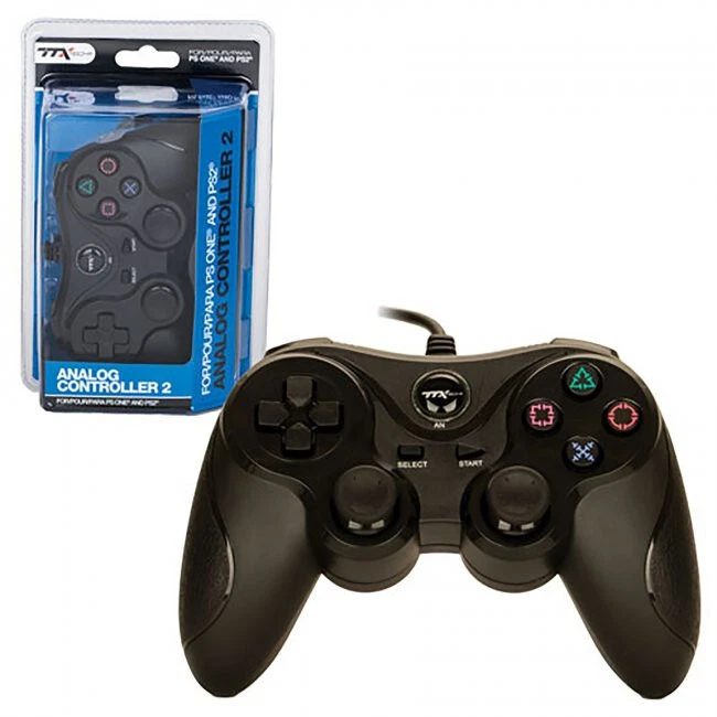 TTX PS1/PS2 Black Wired Analog Controller MODEL : NXP2-508 (849172006508)- [F33] - Image 1 of 1