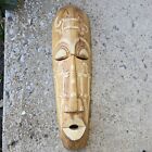 African Wooden Lizzard Mask Wall Decor