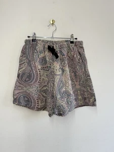 Monitaly Paisley Jacquard Cotton Shorts Size L Made in USA - Picture 1 of 5