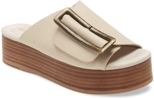 New Kelsi Dagger Brooklyn Beige Dover Platform Sandal Women 7.5 Anthropologie - Picture 1 of 9