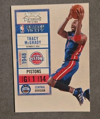 2010-11 Playoff Contenders Patches Tracy McGrady #74 Detroit Pistons  - Image 1 of 2