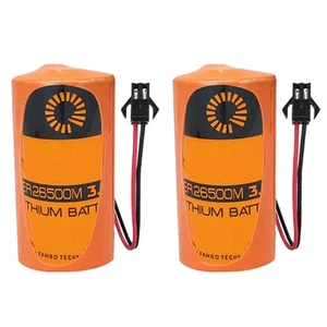 2pcs 3.6V ER26500M Battery 6000mAh Battery + SM Black Plug Battery For Gas Meter - Picture 1 of 4