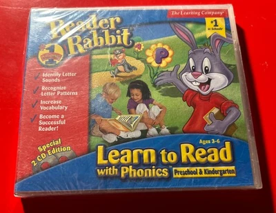Reader Rabbit Learn to Read Phonics Preschool & Kindergarten Software Games New - Image 1 of 2