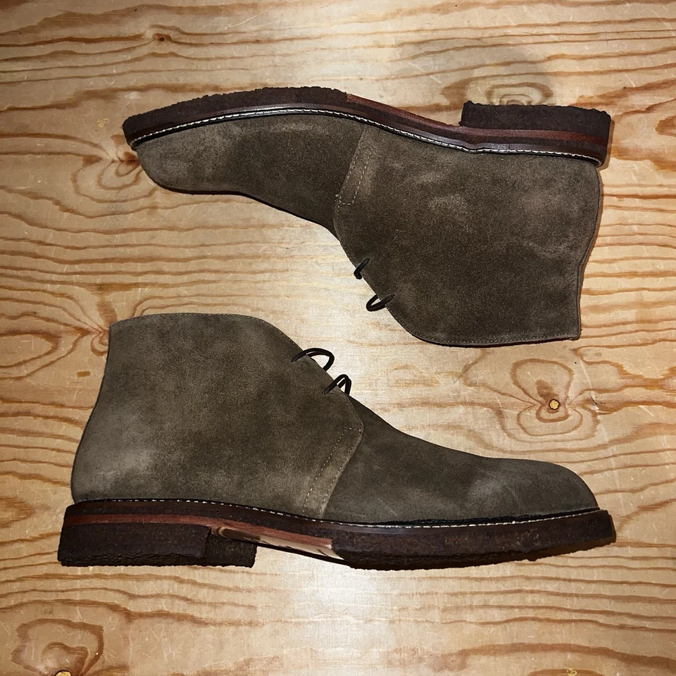 BOTAS CHUKKA BRASILEÑAS DE GAMUZA CON CORDONES RESERVA HACIA ADELANTE MARRÓN TALLA 9 NUEVAS Foto 1 de 4
