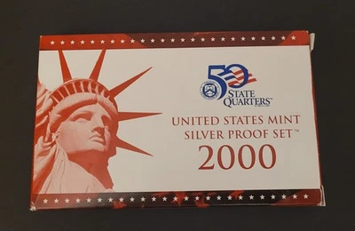 JUEGO DE 10 monedas gemas 2000-S como nuevas de plata en caja original y certificado de autenticidad OGP Foto 1 de 2