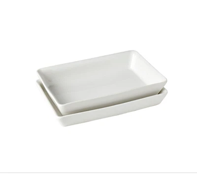 Denmark Tools for Cooks Rectangular 2 Pc. Serving Platters - White NWT - Image 1 of 4